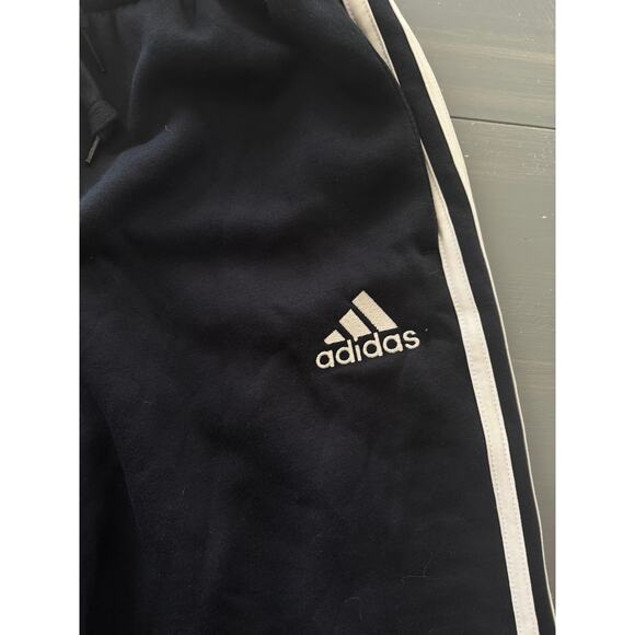 Adidas 3 Stripe Open Hem Legend Ink Blue Men Size Small Draw string New - Picture 3 of 8